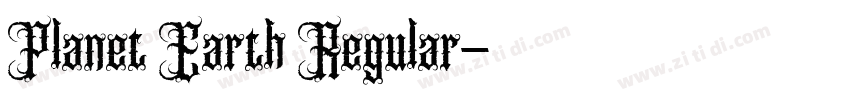 Planet Earth Regular字体转换
